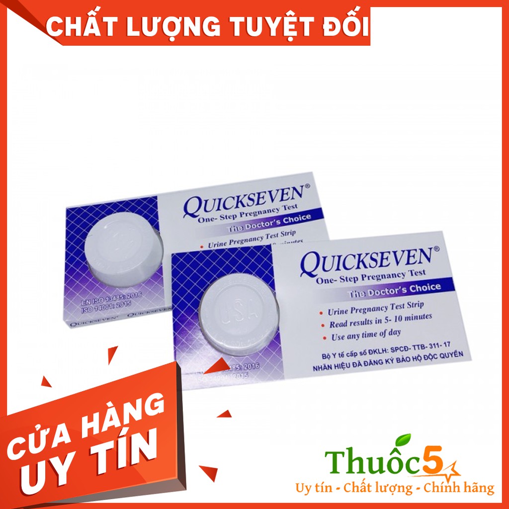 [GIÁ GỐC] Que thử thai nhanh Quickseven (Hộp 1 Que)