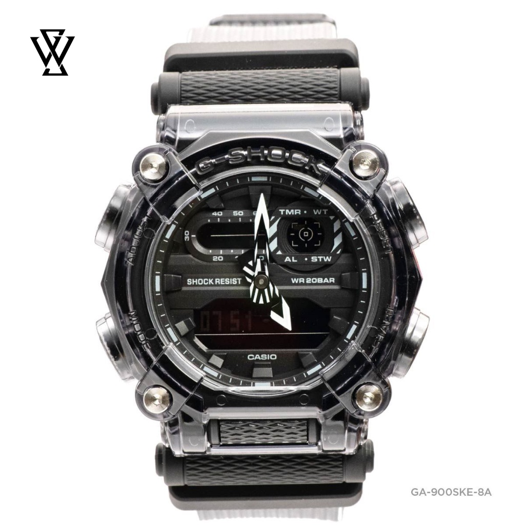 Đồng Hồ Điện Tử Nam Casio G-Shock WATCHSTORE GA-900SKE-8A Mặt Kính Khoáng 49.5mm, Dây Nhựa Đen Phong Cách Thể Thao
