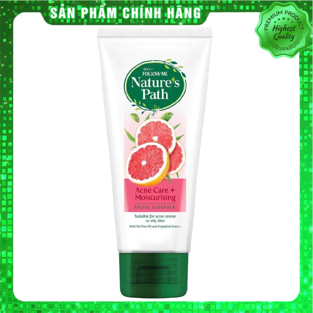 Sữa Rửa mặt Ngăn ngừa Mụn & Dưỡng ẩm Follow Me thế hệ mới - chiết xuất Dầu Tràm trà Úc - 160g