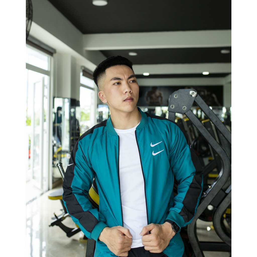 Áo khoác vải gió 2 lớp phối viền vai AK03 - áo khoác nam VNXK