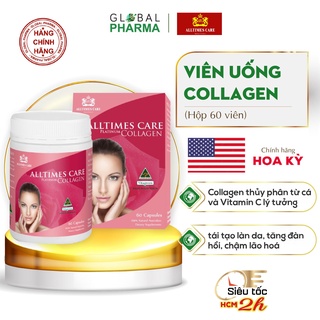 Viên uống collagen chống lão hóa, giúp đẹp da, mờ nếp nhăn Alltimes Care(Hộp 60v)