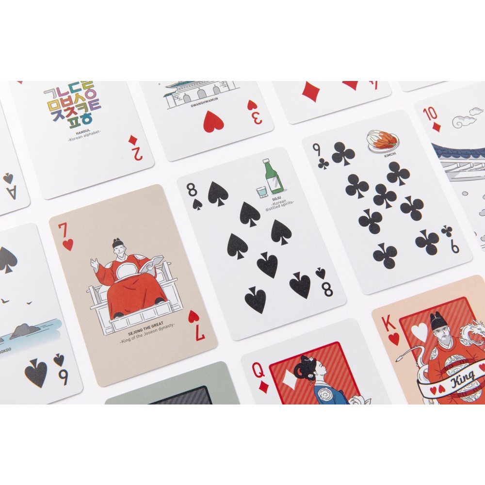 Bộ Bài Playing Cards ARTBOX Hàn Quốc Hình Ảnh Minh Họa Đất Nước Hàn Quốc