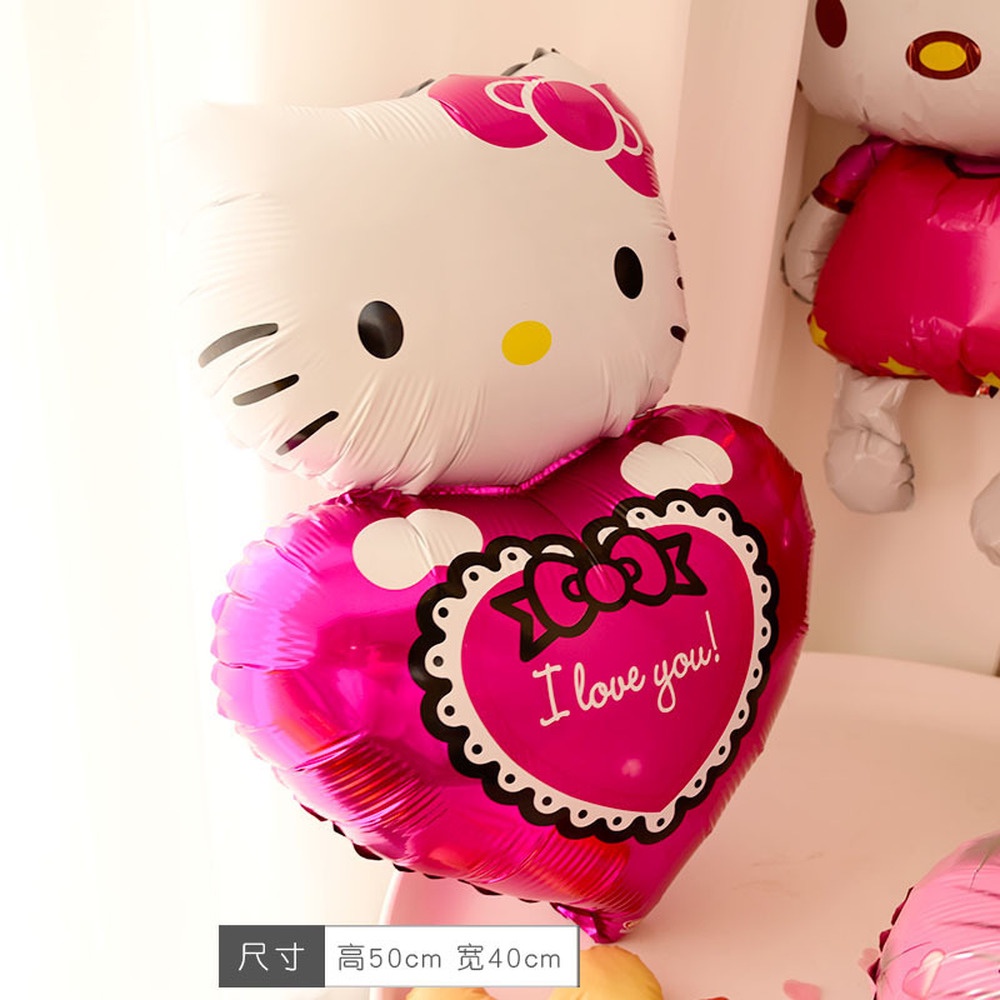 Bóng Bay Hình Mèo hello Kitty Trang Trí Tiệc Sinh Nhật Cho Bé