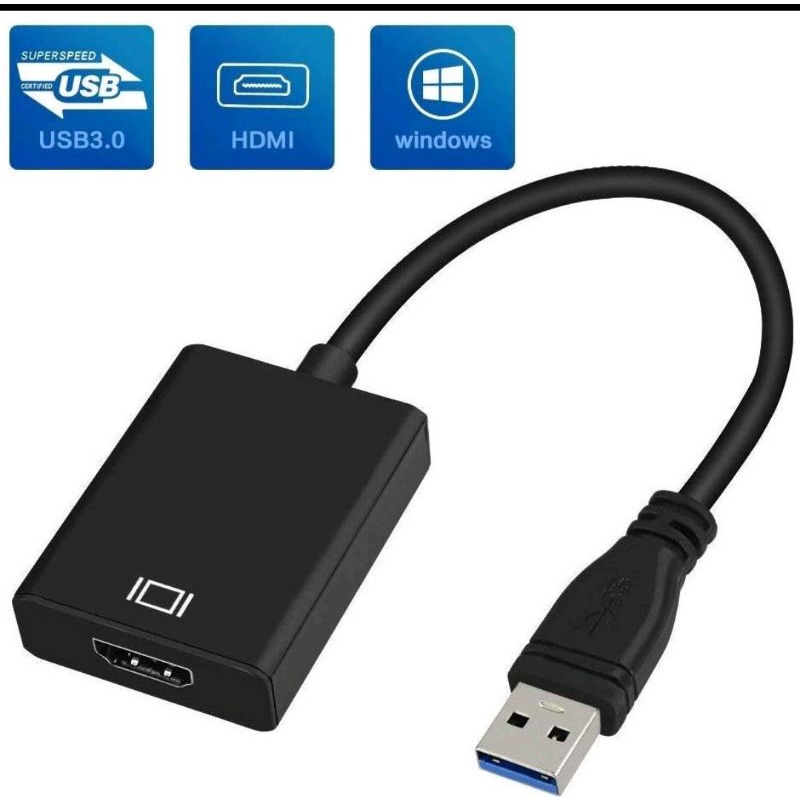 [Mã ELHACE giảm 4% đơn 300K] [Hàng Xịn] Dây chuyển từ USB 3.0 sang tín hiệu VGA HDMI chất lượng cao - USB to HDMI VGA