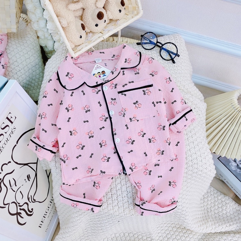 Set Bộ Pizama 5 Màu Bé Trai Bé Gái Chất Xốp Mềm Đẹp