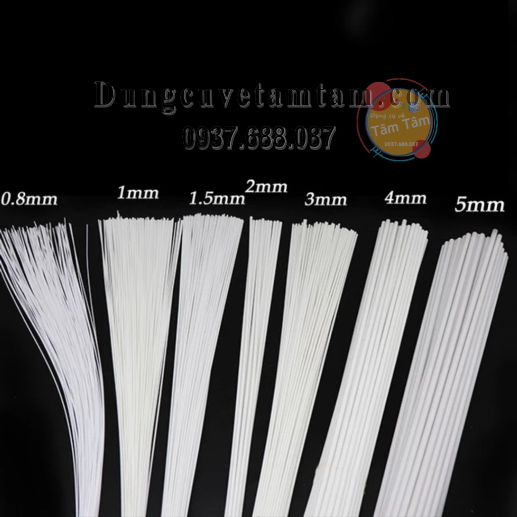 [ TÂM TÂM ]-Cột Mô hình, Cột nhựa làm mô hình, CỘT ĐẶC TRÒN (dài 25cm-50cm/1 cây) -Mô hình