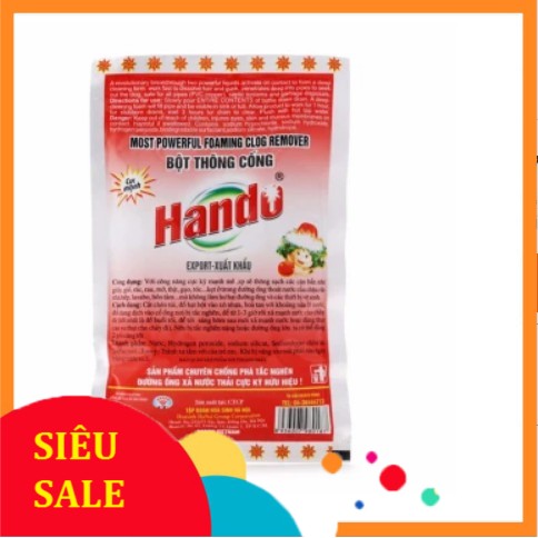 Bộ 2 gói bột thông tắc cống,ống nước xuất khẩu Hando 100Gr