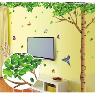 Decal trang trí Cây xanh size lớn ( 3 tấm )