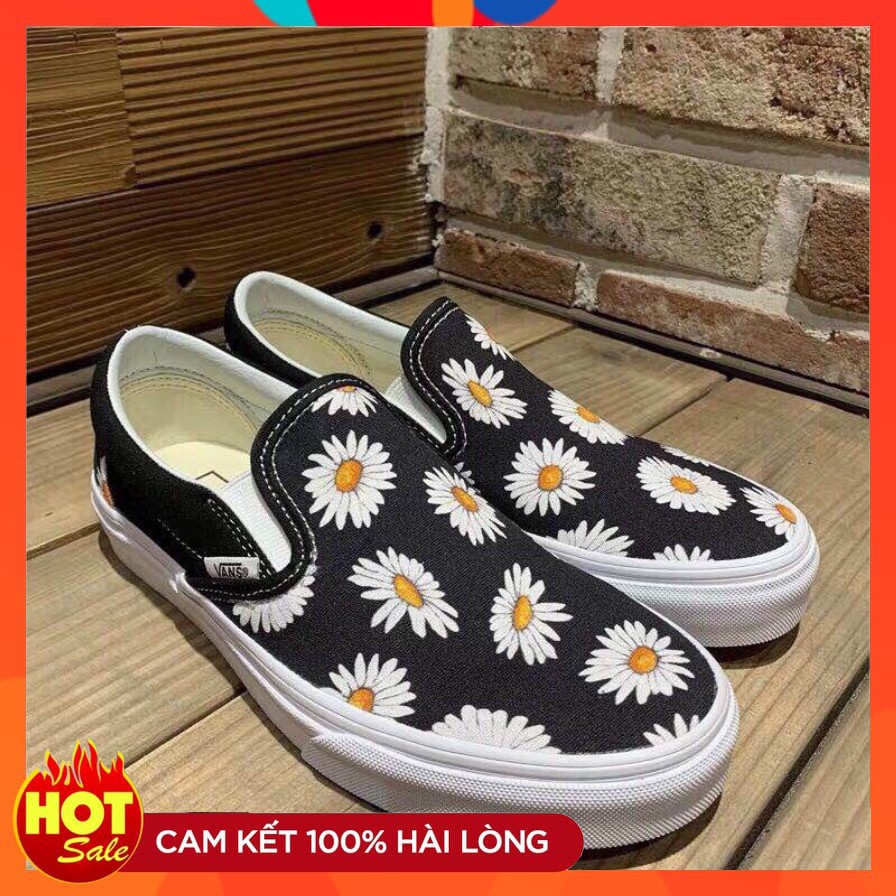 NEW SALE 11-11 Giày Sneaker Vans Custom Flower Lười ⛟