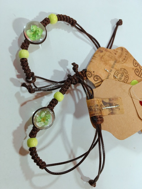 VÒNG TAY TẾT MIX ĐÁ HOA KHÔ PHONG CÁCH BOHO ĐẸP-ĐỘC-LẠ-MAY MẮN