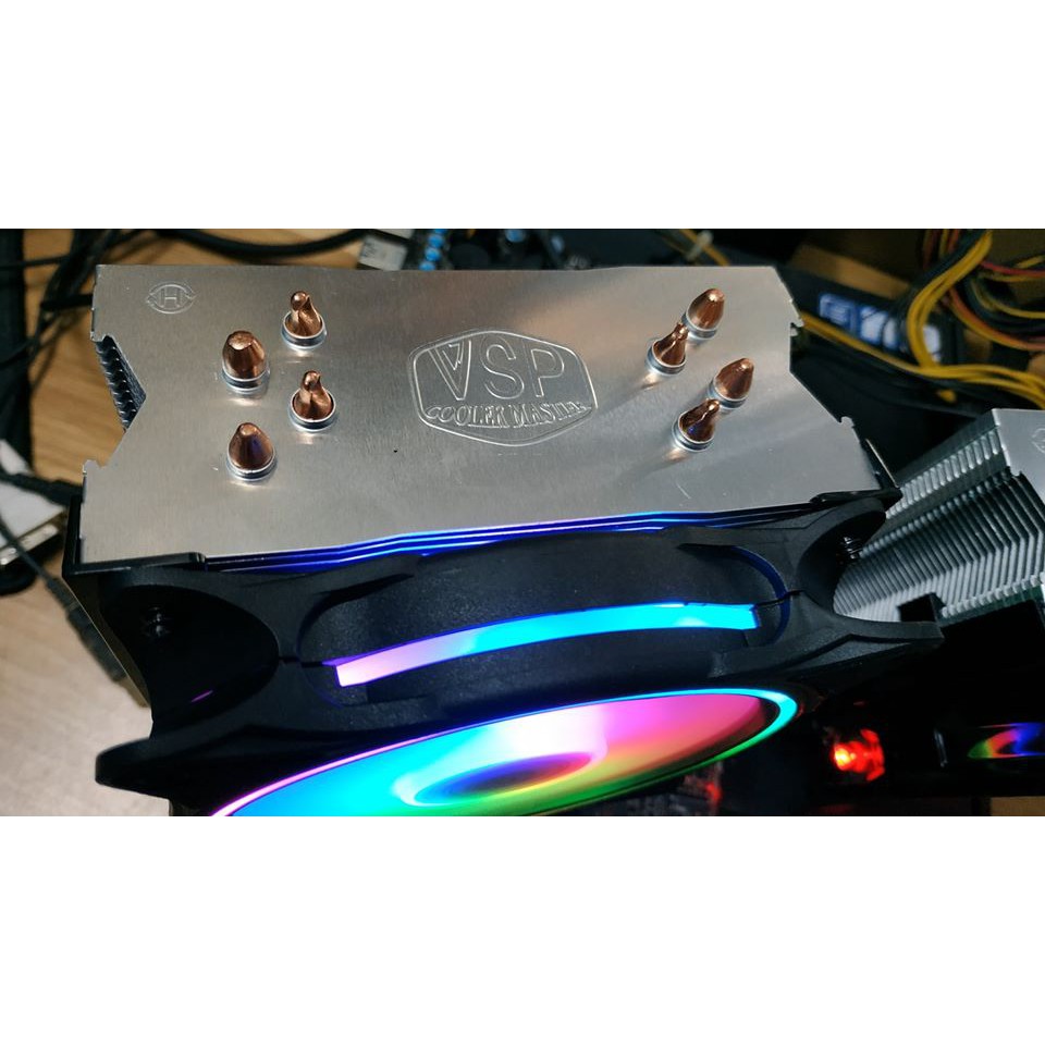 Tản nhiệt VSP T410i Fan LED RGB Support CPU socket - Intel® LGA 2066/2011v3/2011/1366/115x, AMD AM2/AM3/AM4