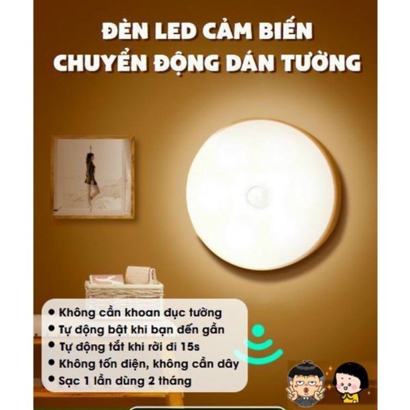 Đèn ngủ cảm biến,chuyển động thông minhGắn tường,tủ quần áo,gắn hành lang,nhà vệ sinh