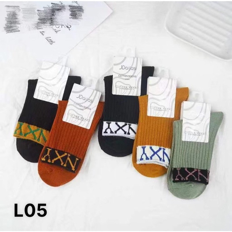 (Sét 5 đôi) Tất nữ cao cổ len gân mềm mịn, dệt kim, kiểu dáng trẻ trung, phong cách hàn quốc. Kèm ảnh và video thật.