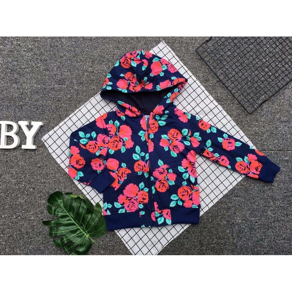 Áo khoác nỉ da cá bé gái