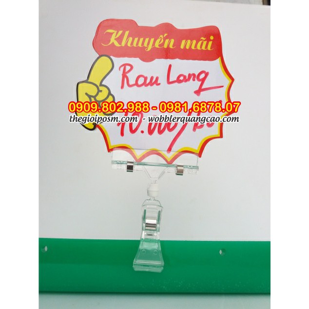 Combo 10 Kẹp mica, Kẹp sale, Kẹp mica quảng cáo, Kẹp bảng giá