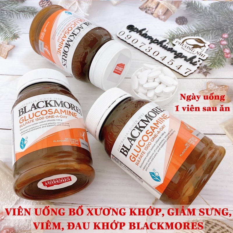 HÀNG CHUẨN AIR MUA TẠI ÚC - DATE 6/2026 -HỘP BLACKMORES GLUCOSAMINE 1500mg 180 VIÊN