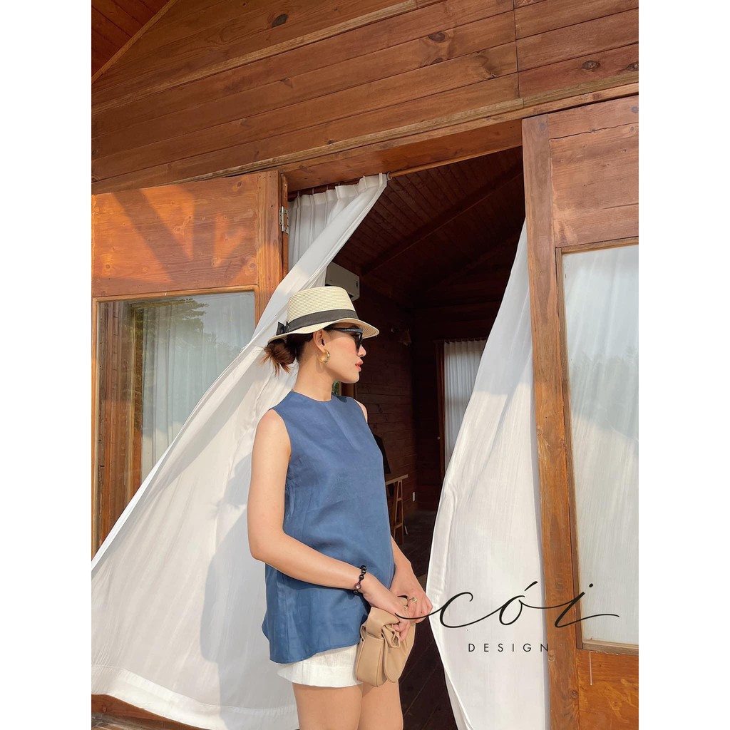 Áo sát nách linen Cói Design