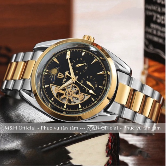 Đồng hồ cơ automatic nam Tevise 795A dây thép không gỉ, thiết kế cơ lộ máy chạy 5 kim đẹp giá rẻ [Tặng tháo dây] | BigBuy360 - bigbuy360.vn