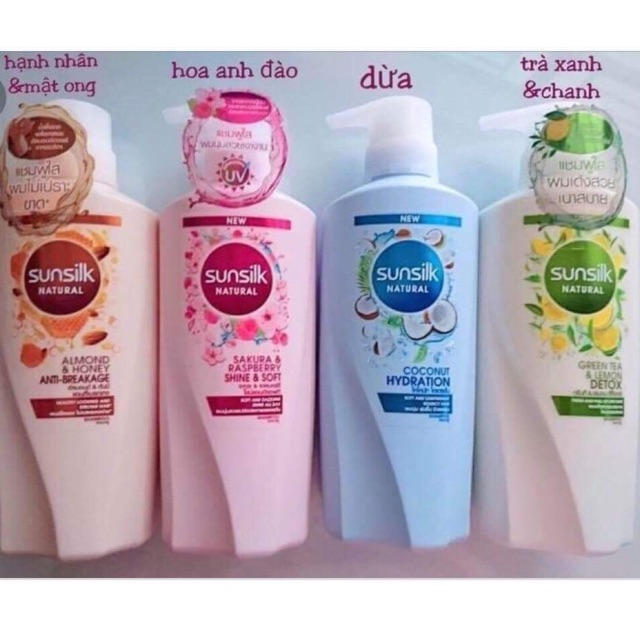 💆‍♀️Dầu gội Sunsilk Thái Lan( Dừa, Mật ong, Hoa đào, Chanh)💆‍♀️