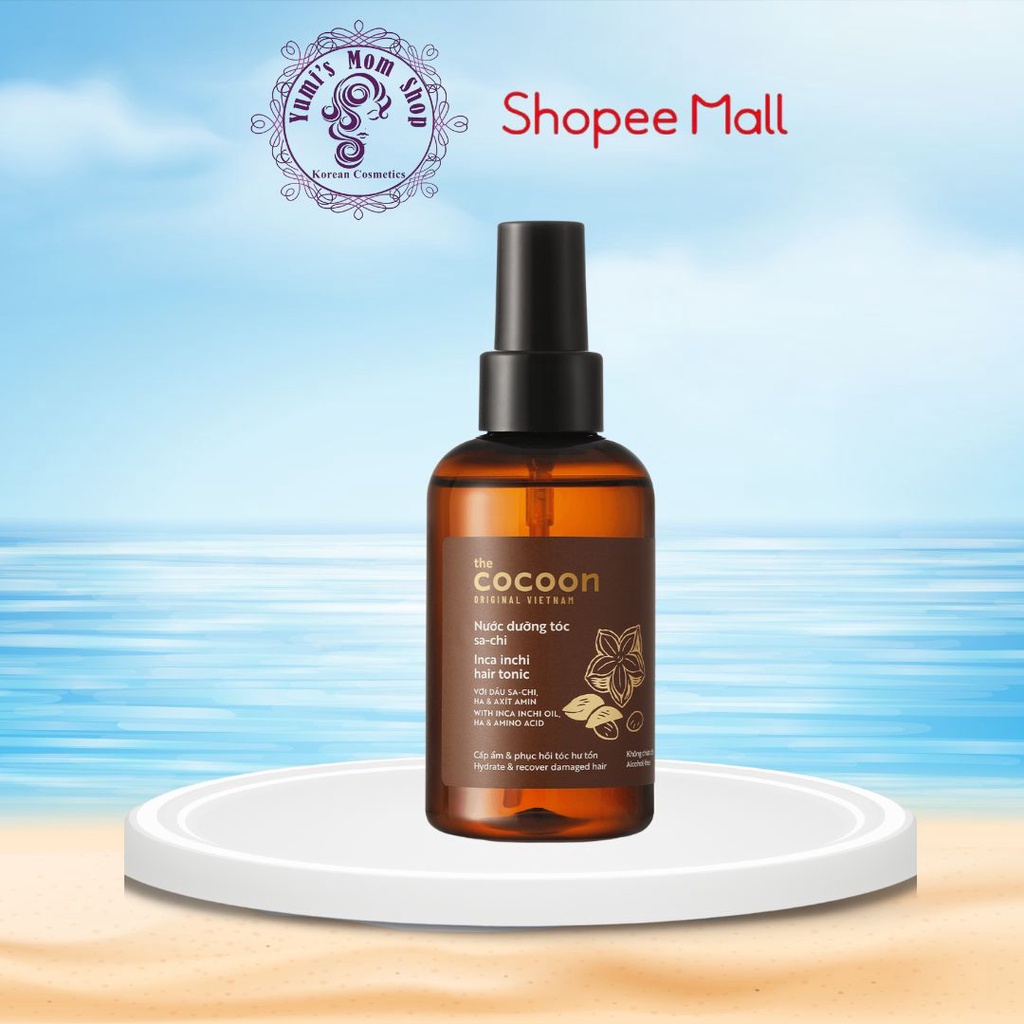 Nước dưỡng tóc Sachi Cocoon giúp cấp ẩm và phục hồi hư tổn 140ml