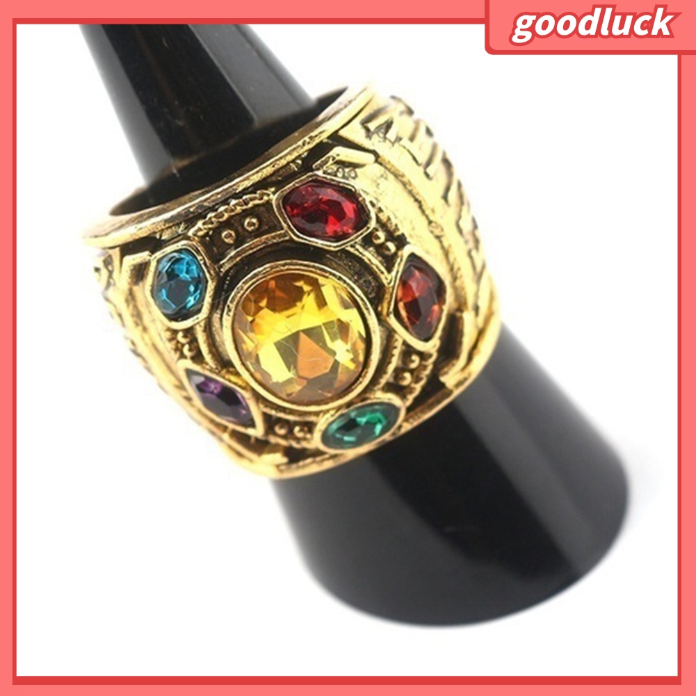 Nhẫn thời trang in chữ Infinity War Thanos nhiều màu sắc cho nam