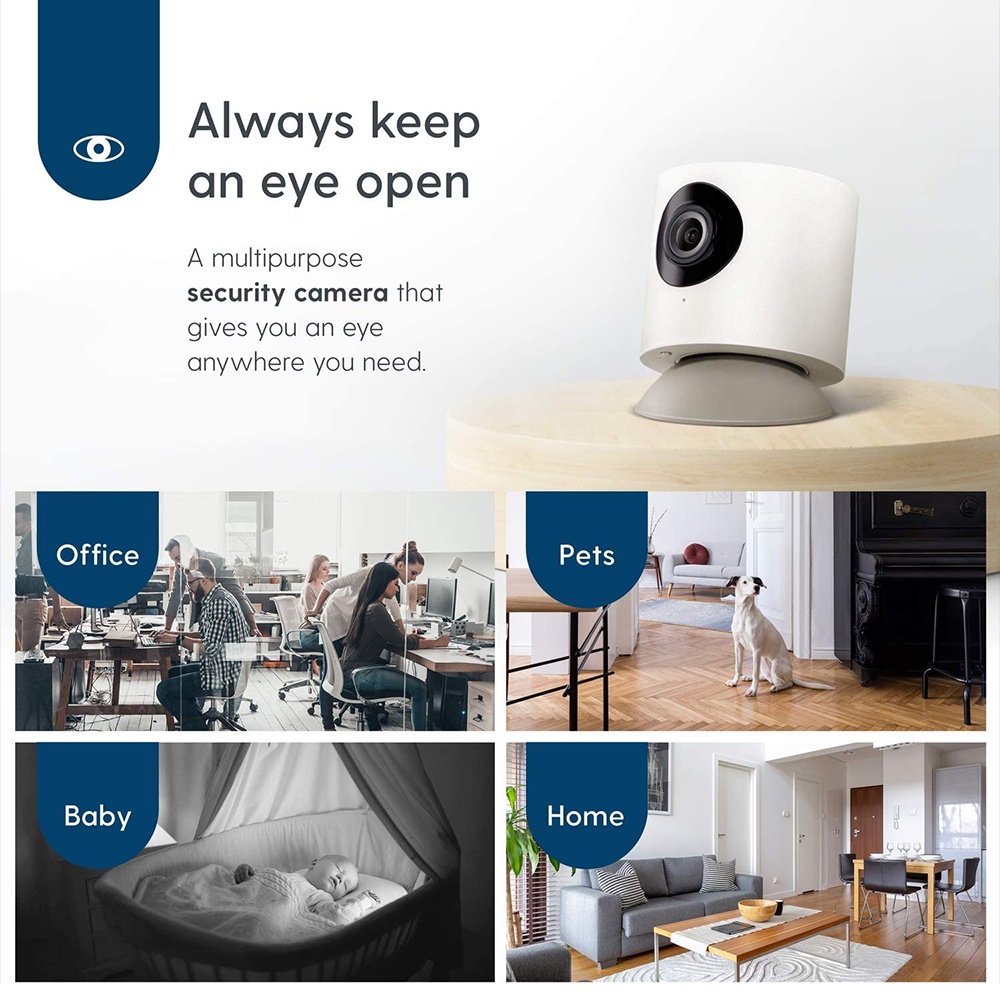 Xiaomi Youpin Camera Không Dây Thông Minh HD Hỗ Trợ Alexa &amp; Google Assistant Cho Điện Thoại Di Động