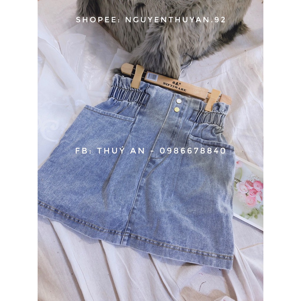 Chân váy bò cạp chun ULZZANG