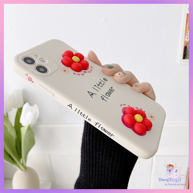 3D Flowers Liquid Silicone Rubik's Cube Phone Caing for Xiaomi 8 9 10 10Pro 10 Lite 11 CC9P Redmi K20/K20P K30P K40/K40P Note 9 4G Note 9 5G Note 9S Case Cover with Camera Protection