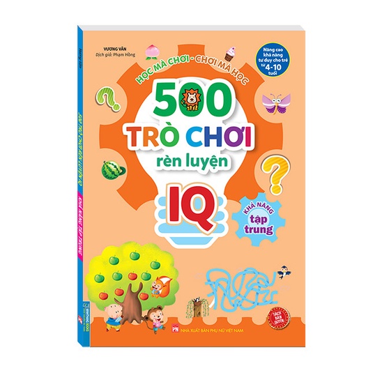 Sách - 500 trò chơi rèn luyện IQ - Khả năng tập trung
