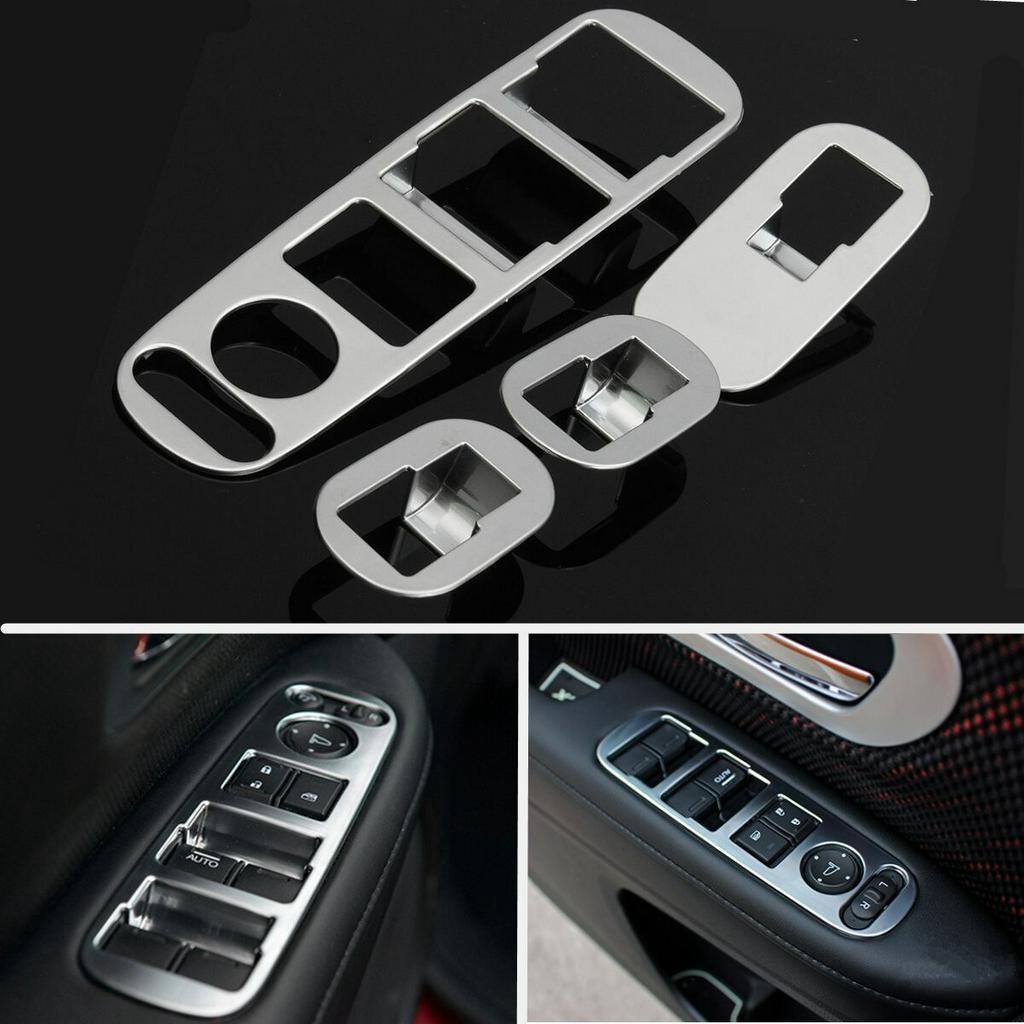 Bộ 4 Khung Viền Công Tắc Cửa Sổ Xe Hơi Honda Vezel / Hr-V Hrv 2014 2015 2016 2017-2021 Accessories