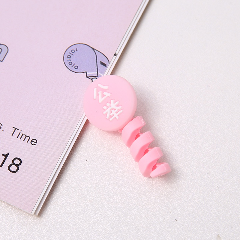 Set 2 Phụ Kiện Bảo Vệ Dây Cáp Sạc Điện Thoại Chống Gãy Hình Hoạt Hình Dễ Thương