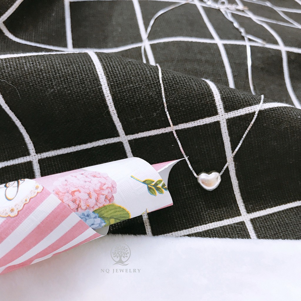 [Sản phẩm HOT] Dây chuyền trái tim bạc nhỏ dễ thương _NQ Jewelry