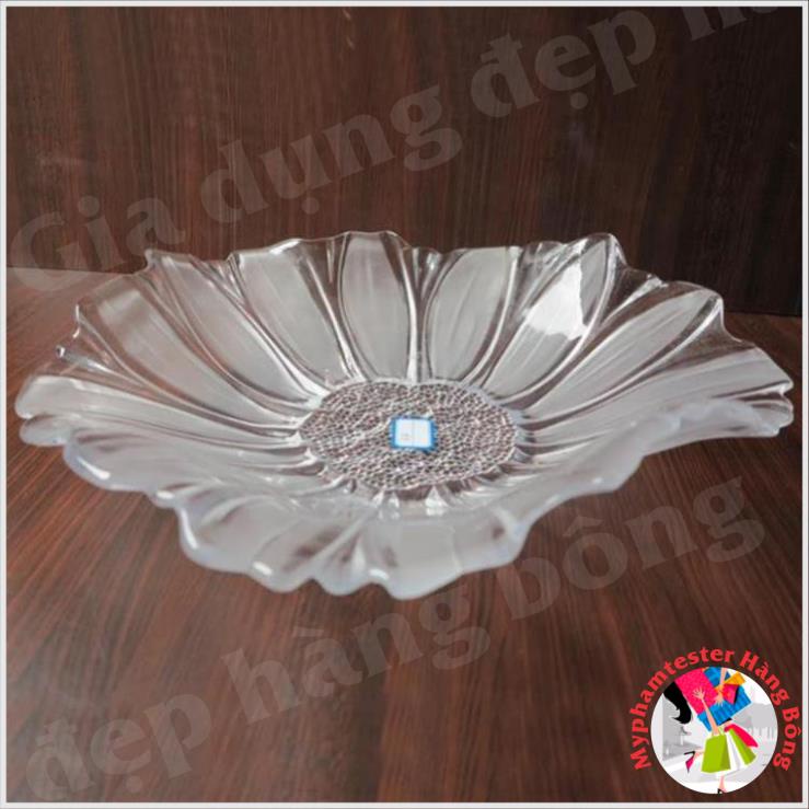 [5⭐] Đĩa thủy tinh pha lê hoa hướng dương cao cấp