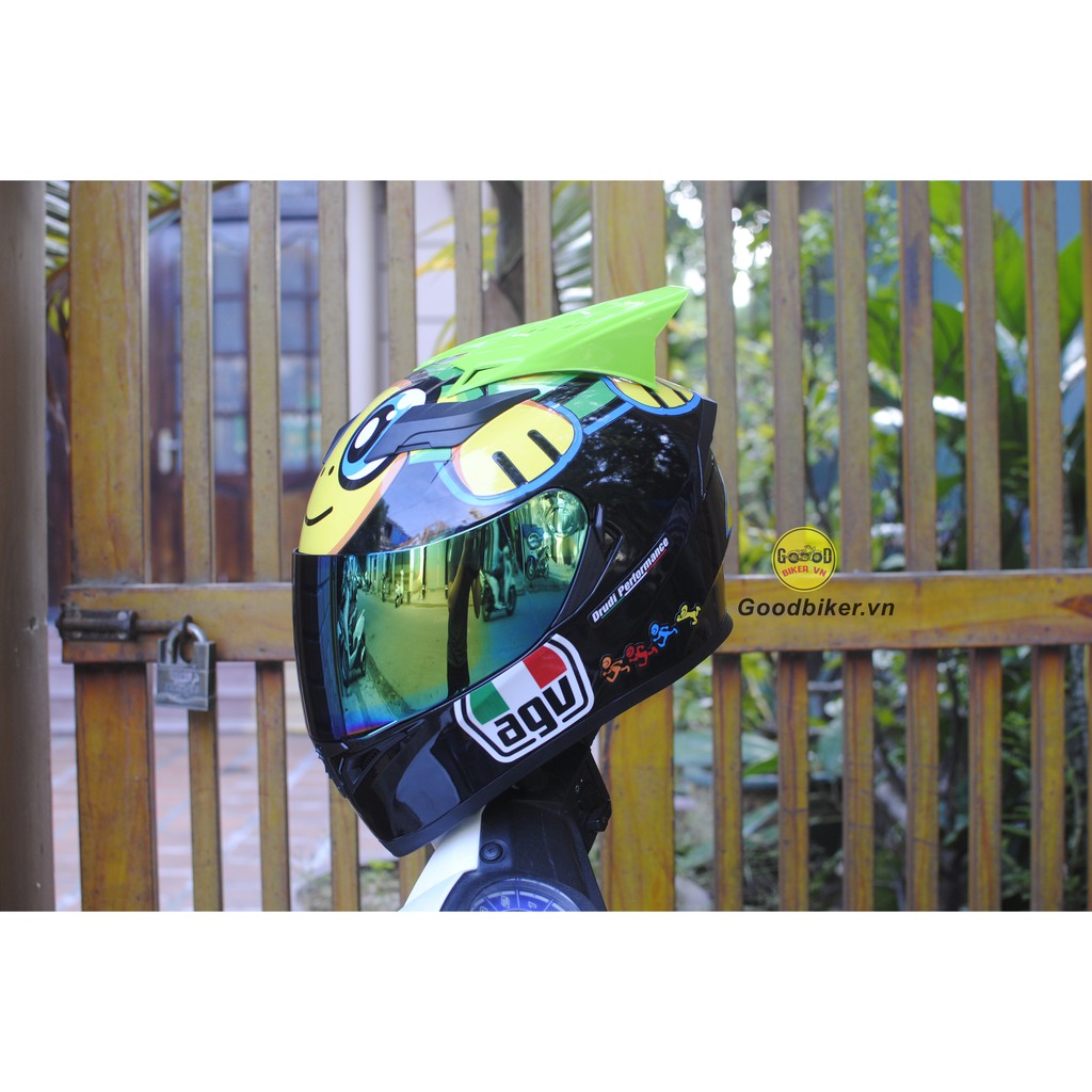 Mũ Fullface JK 316 lên tem Rùa AGV và sừng