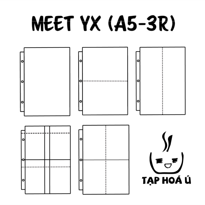 SHEET MEET YX - A5 (3 CÒNG) (NHIỀU LOẠI)