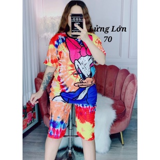 Đồ bộ lửng thun lạnh 3D chất 4 chiều quần có túi