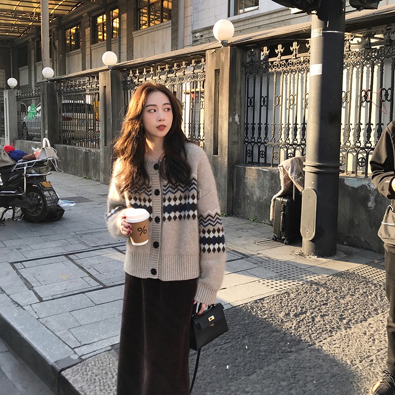 CARDIGAN HỌA TIẾT CỔ ĐIỂN PHONG CÁCH HÀN QUỐC ORDER #038 | BigBuy360 - bigbuy360.vn