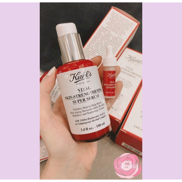 Tinh chất Kiehl's Vital Skin-Strengthening Hyaluronic Acid Super Serum mini 4ml