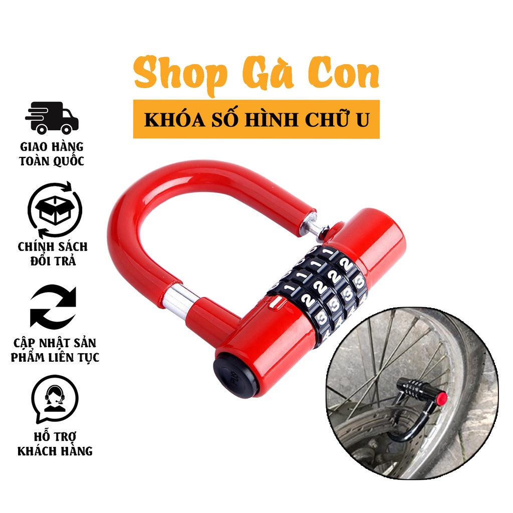 Ổ khóa chữ U mini 4 mã số bảo đảm an toàn cho tài sản (KMS04)