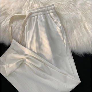 【M-4XL】Quần Thể Thao Ống Rộng Thời Trang Hàn Quốc Dành Cho Nam quần thể thao màu rắn quần đơn giản Quần ống rộng thông thường Quần ống rộng Unisex