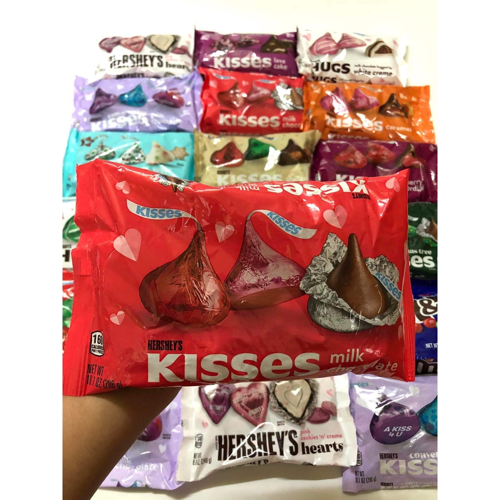 ￼Sô cô la Hershey's Kisses Phiên Bản Valentine Mỹ [ NHIỀU VỊ]