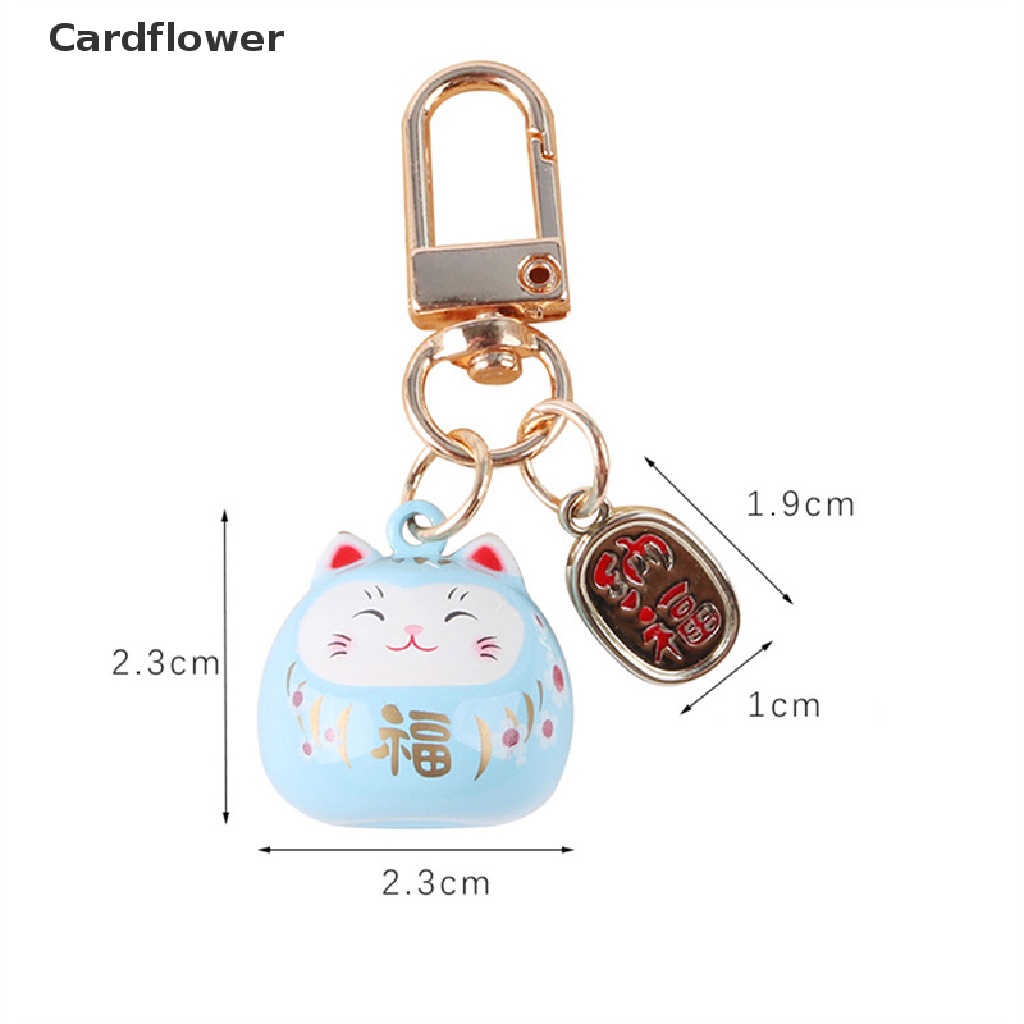 < Cardflower > Móc Khóa Hình Mèo May Mắn Nhật Bản Dễ Thương Trang Trí Túi Xách / Xe Hơi