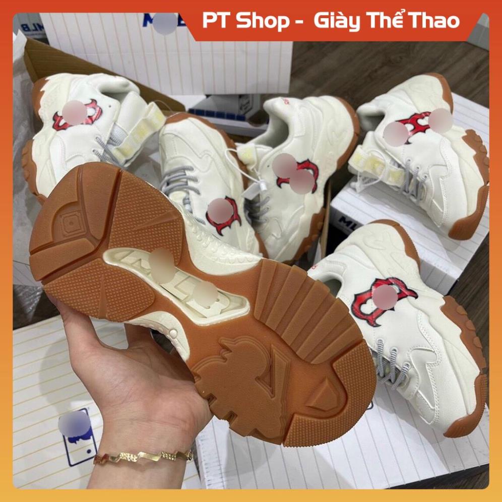 [FreeShip – Hàng Loại A] Giày Sneaker M.L.B chữ B đỏ trắng đế nâu Full hộp, Giầy M.L.B ny boston xịn sò