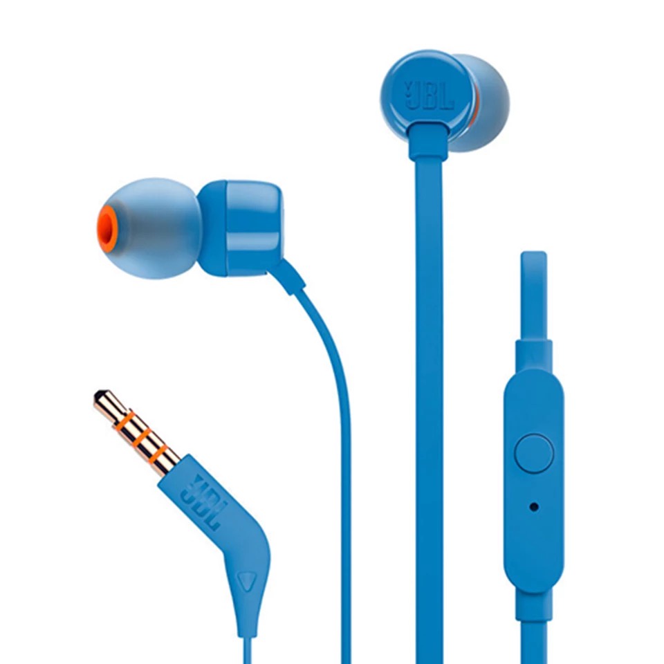 Tai Nghe Nhét Tai JBL T110 Có Micro Jack 3.5mm Âm Thanh Sống Động Cho ios iPhone Android Huawei / Xiaomi / oppo / vivo / Samsung
