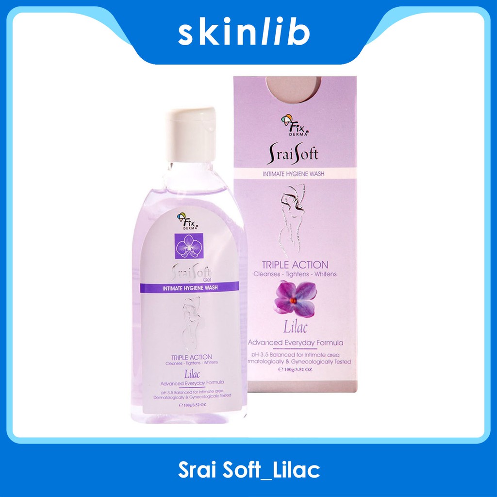 ✅[Nước Thần] Dung dịch vệ sinh phụ nữ khử mùi, làm hồng, se khít vùng kín Fixderma Srai Soft Gel Lilac_Hoa Tử Đinh Hương