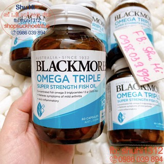 Dầu cá hàm lượng cao gấp 3 lần Blackmores Omega Triple Super Strength Fish Oil 60 viên - 150 viên Úc - chính hãng