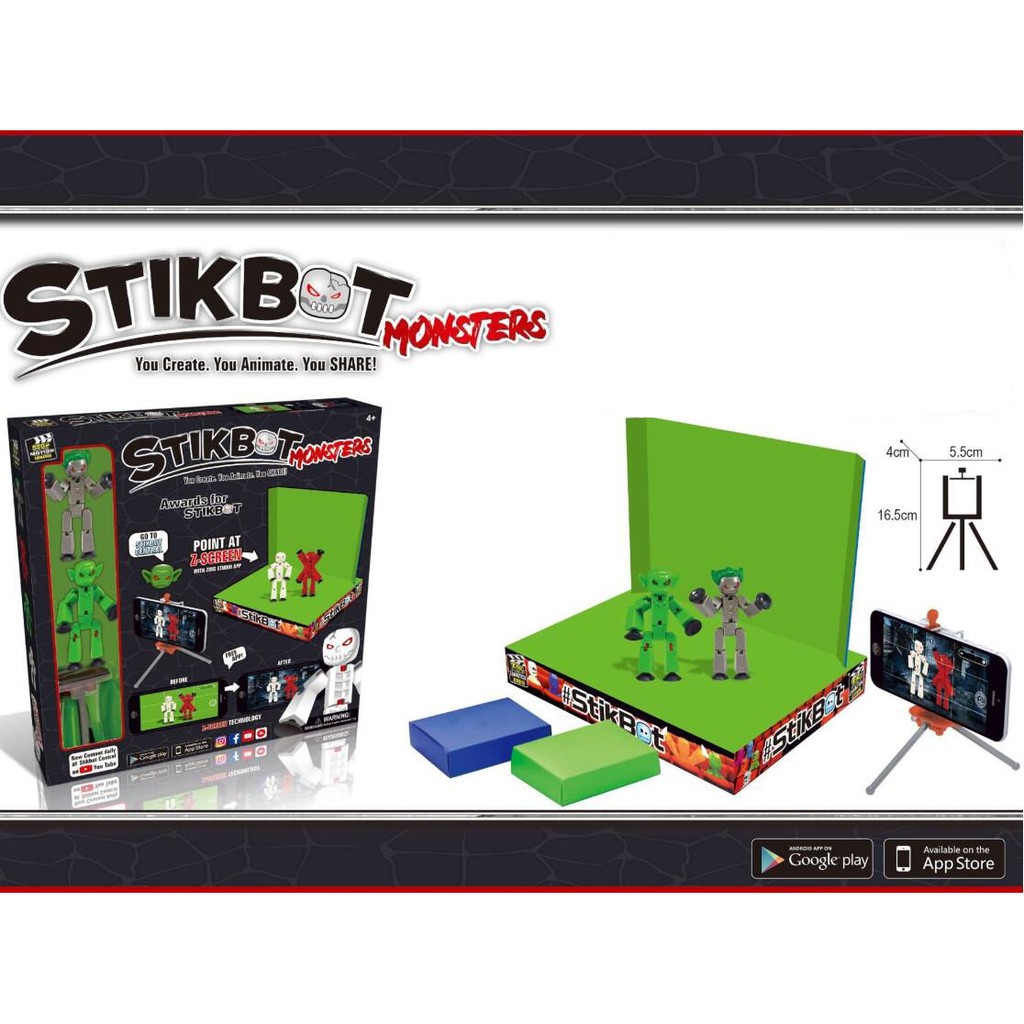Đồ chơi mô hình thiết kế nhân vật Stikbot Monster