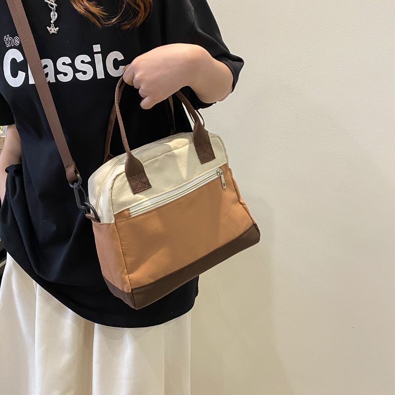 Túi Xách Canvas Cỡ Lớn Phong Cách Retro Hàn Quốc Cho Nữ