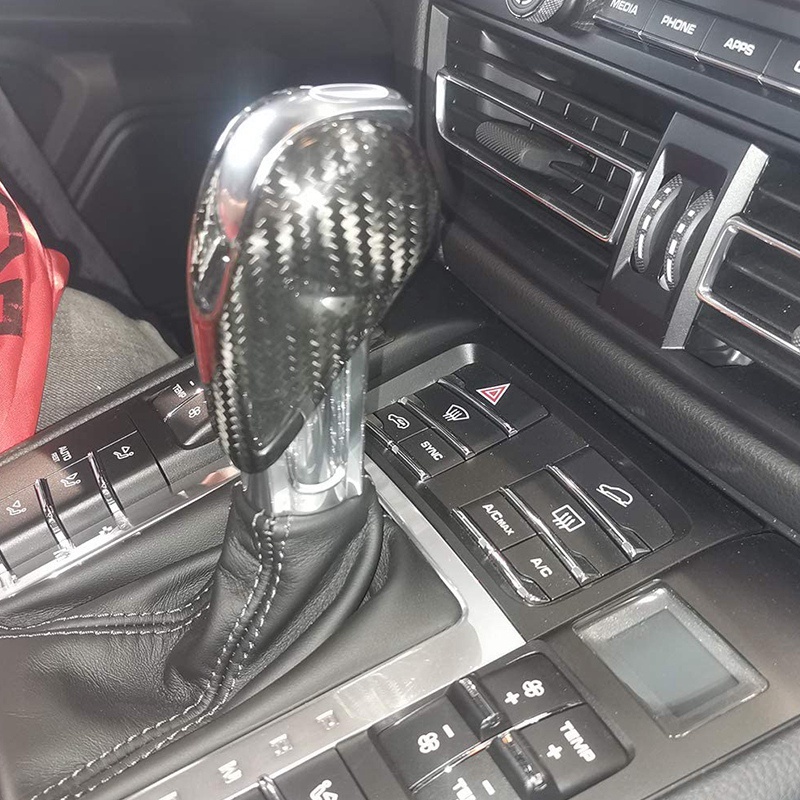 Vỏ Bọc Núm Gạt Cần Số Bằng Sợi Carbon Cho Macan 2014-2020 S GTS Panamera 2014-2016 718 2016-2019