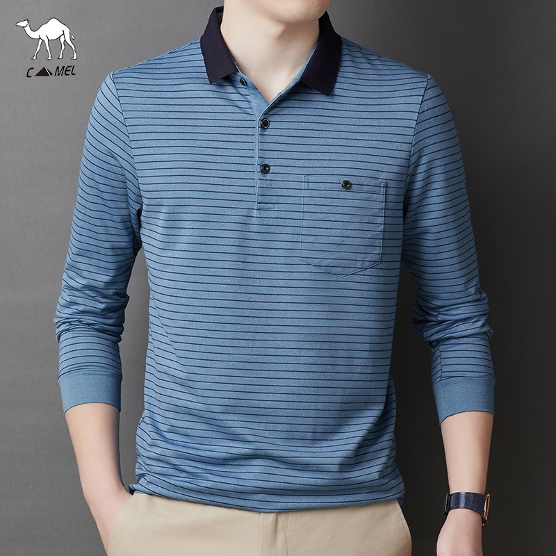 Áo polo tay dài có cổ thời trang công sở cho nam
